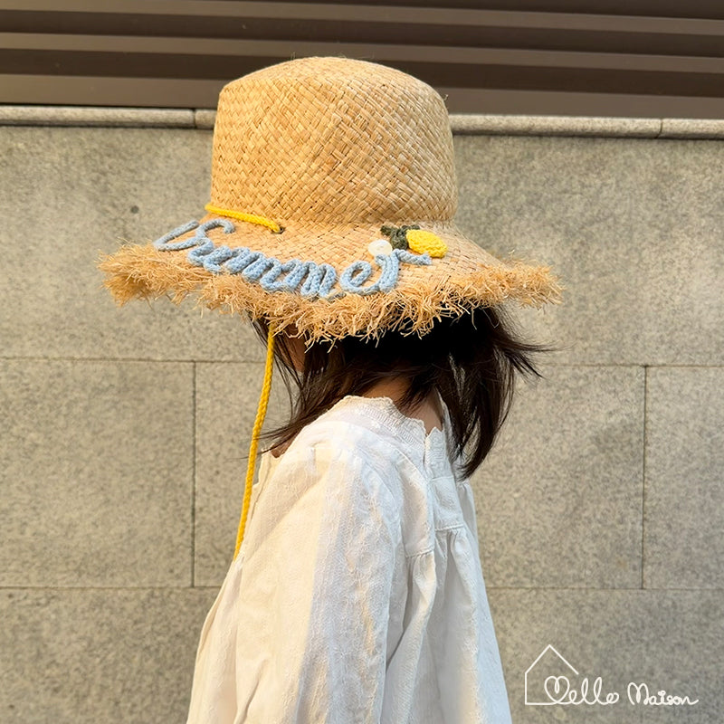 summer lafie grass strawhat