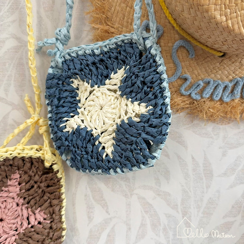 creamy stella raffia handmade bag