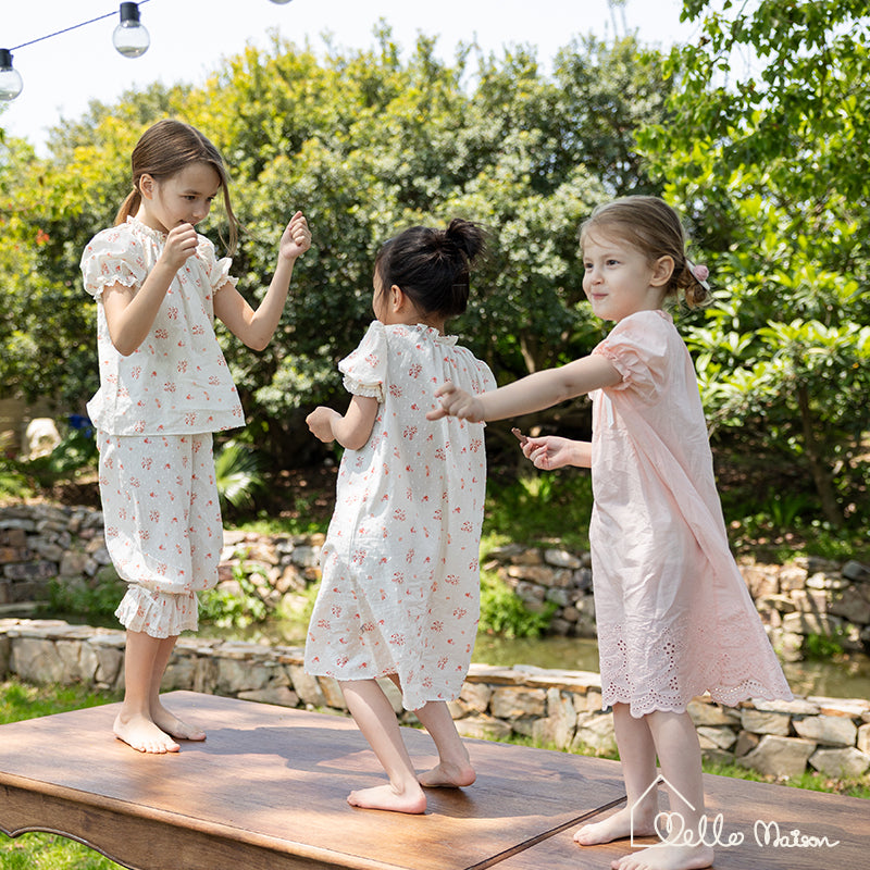 Pastal Embroidery Cotton Dress