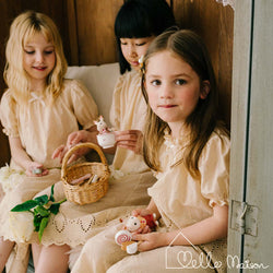 Beige Stitched Pajama Set