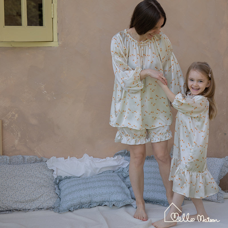 Creamy Snail Mulberry Silk Pajama Set