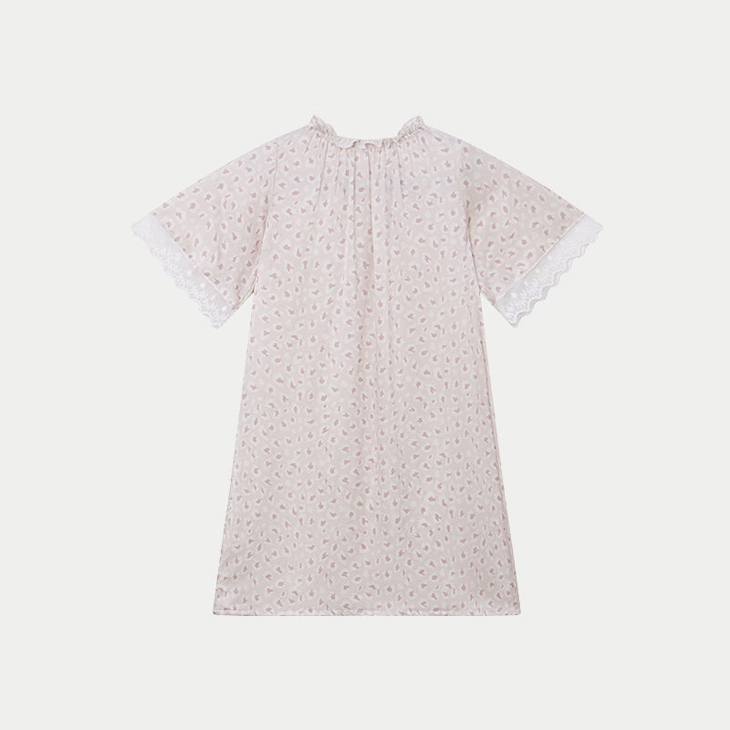 Orchid Leopard Silk Dress