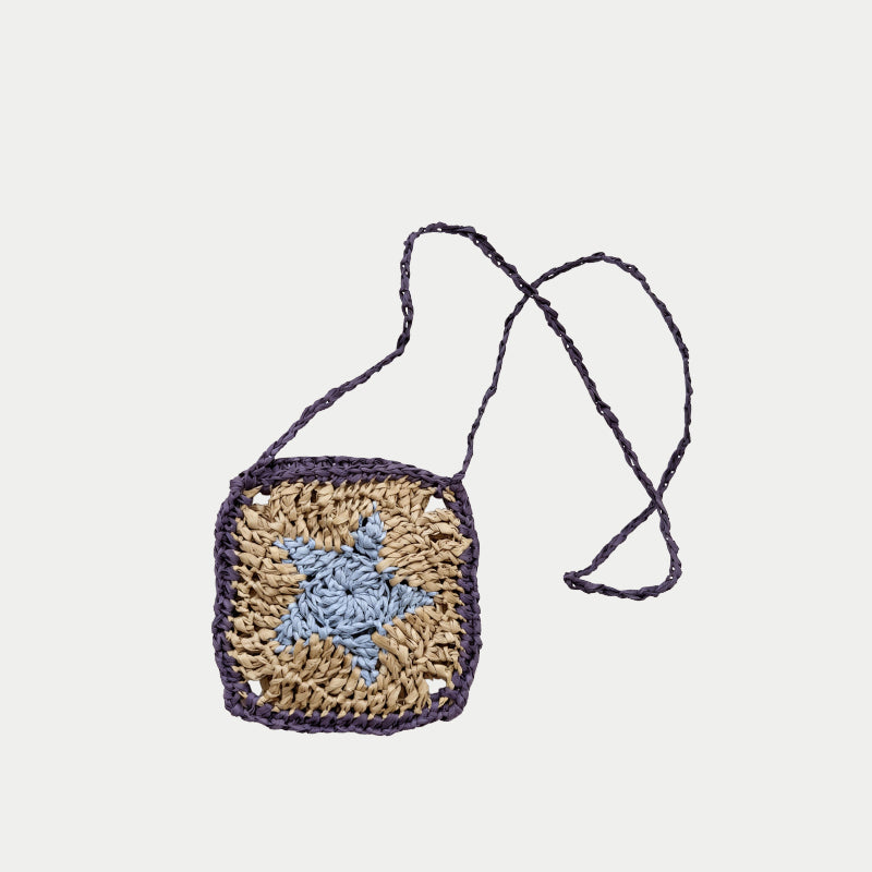 creamy stella raffia handmade bag