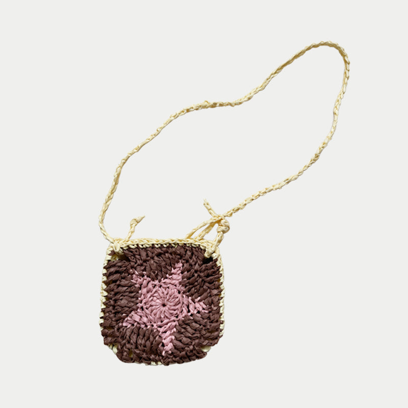 creamy stella raffia handmade bag