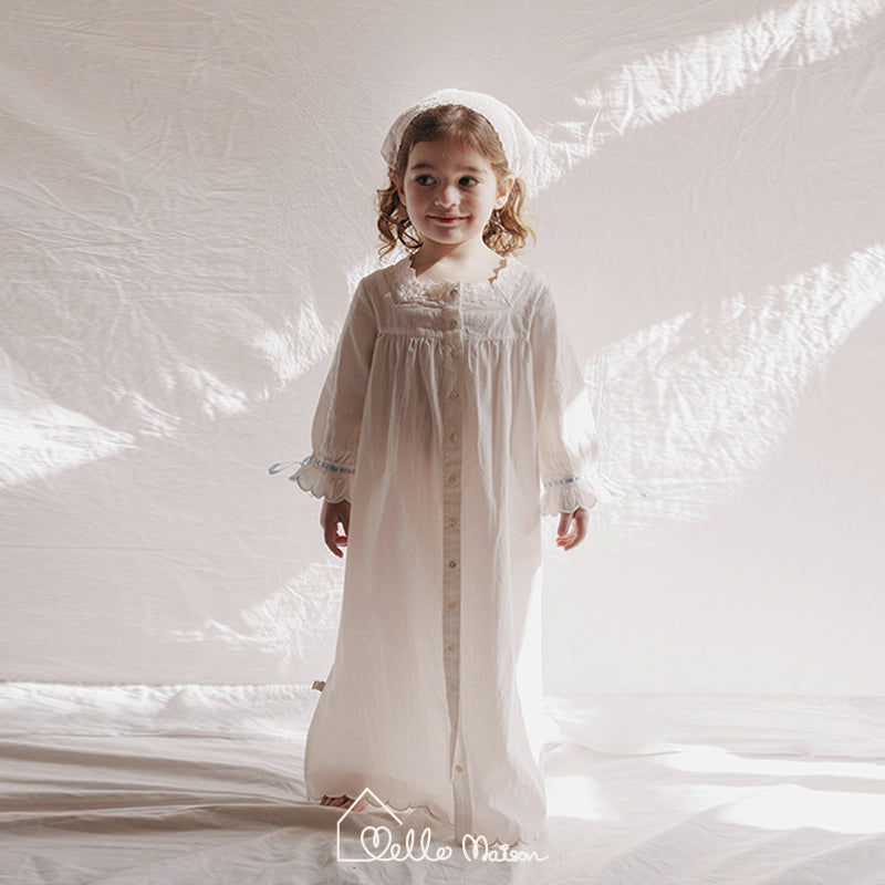 White Jacquard Cotton Dress