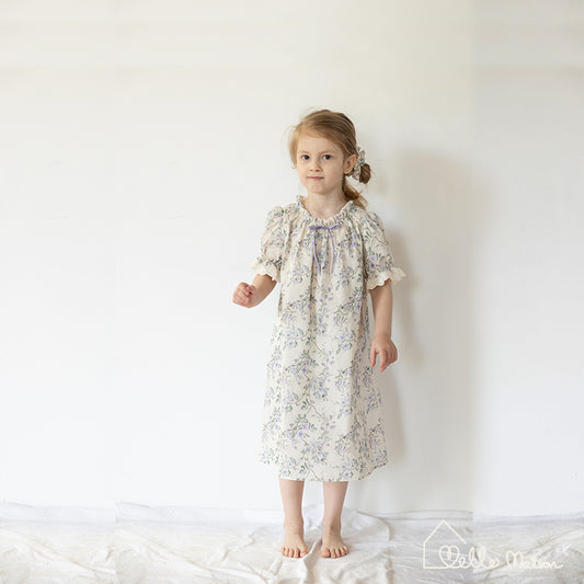 Violet ladybirds Cotton Dress